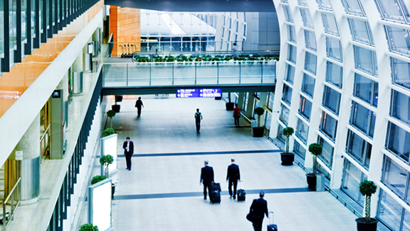 Interior of an airport